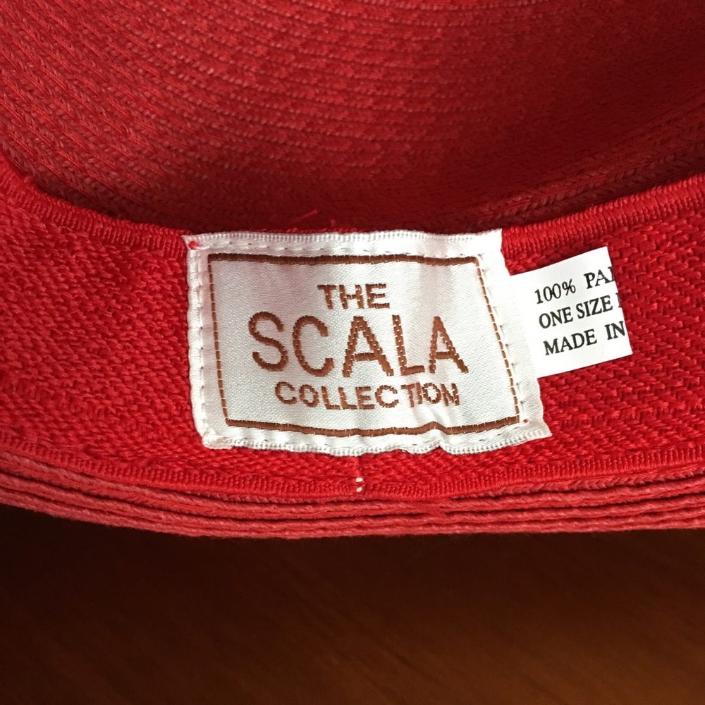 The Scala Collection Red Wide Brimmed Hat - image 8